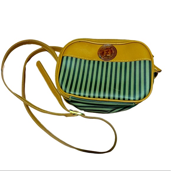 Fendi Handbags - Fendi Vintage Striped Crossbody Purse Shoulder Bag